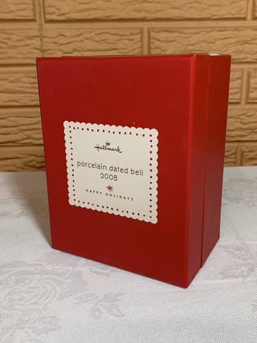 Hallmark Porcelain Dated Bell Ornament 2008 In Box Keepsake Christmas, Excellent - Picture 7 of 8