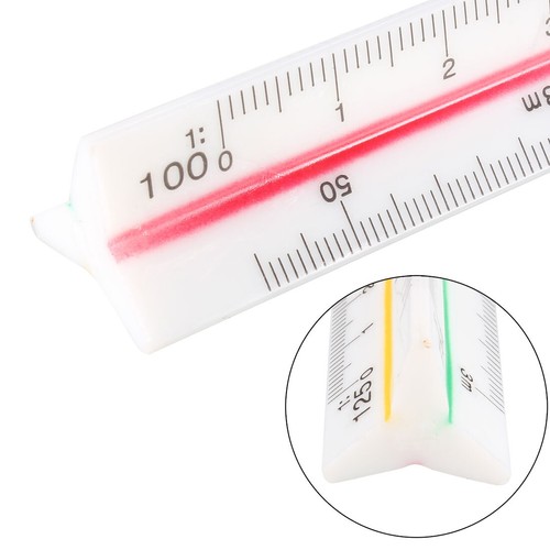 Scale Ruler 15cm Engineer Triangular Scale Architect Rulers 1:75 1:100 1:125 - Picture 4 of 4