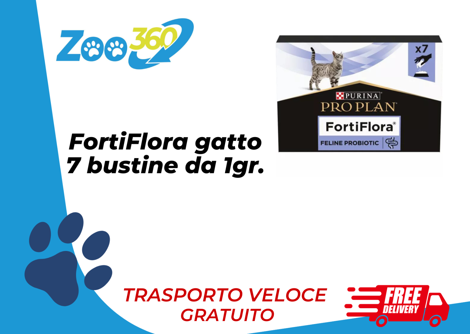 Purina Veterinary Diets Fortiflora per Gatti 7x1gr. + trasporto gratuito!!