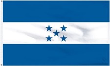 3X5 HONDURAS FLAG PRINTED NYLON BANNER GROMMETS