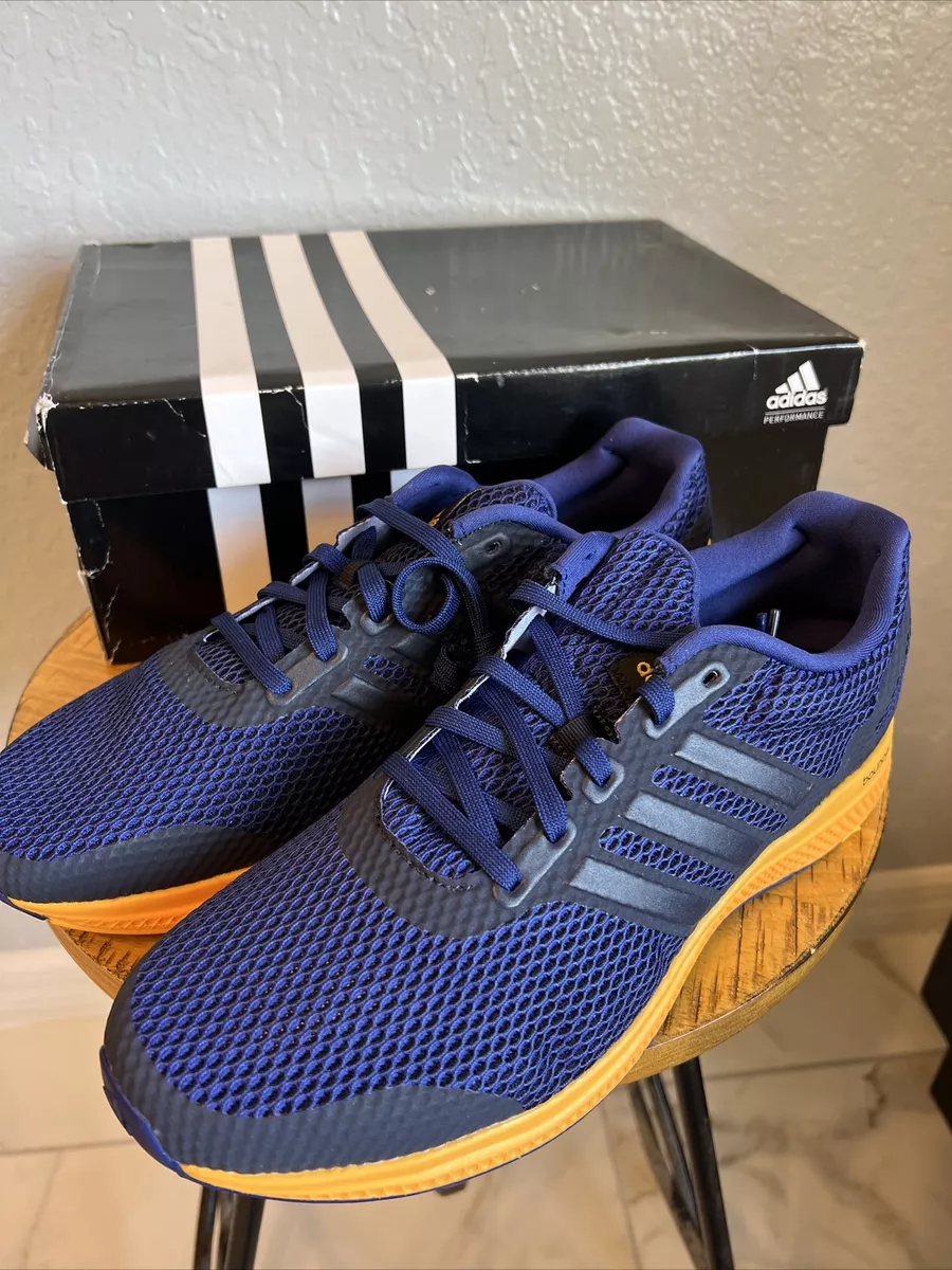 Adidas Mana Bounce Mens 10 1 2 Running Shoes Navy Blue Orange Sneakers Open Box