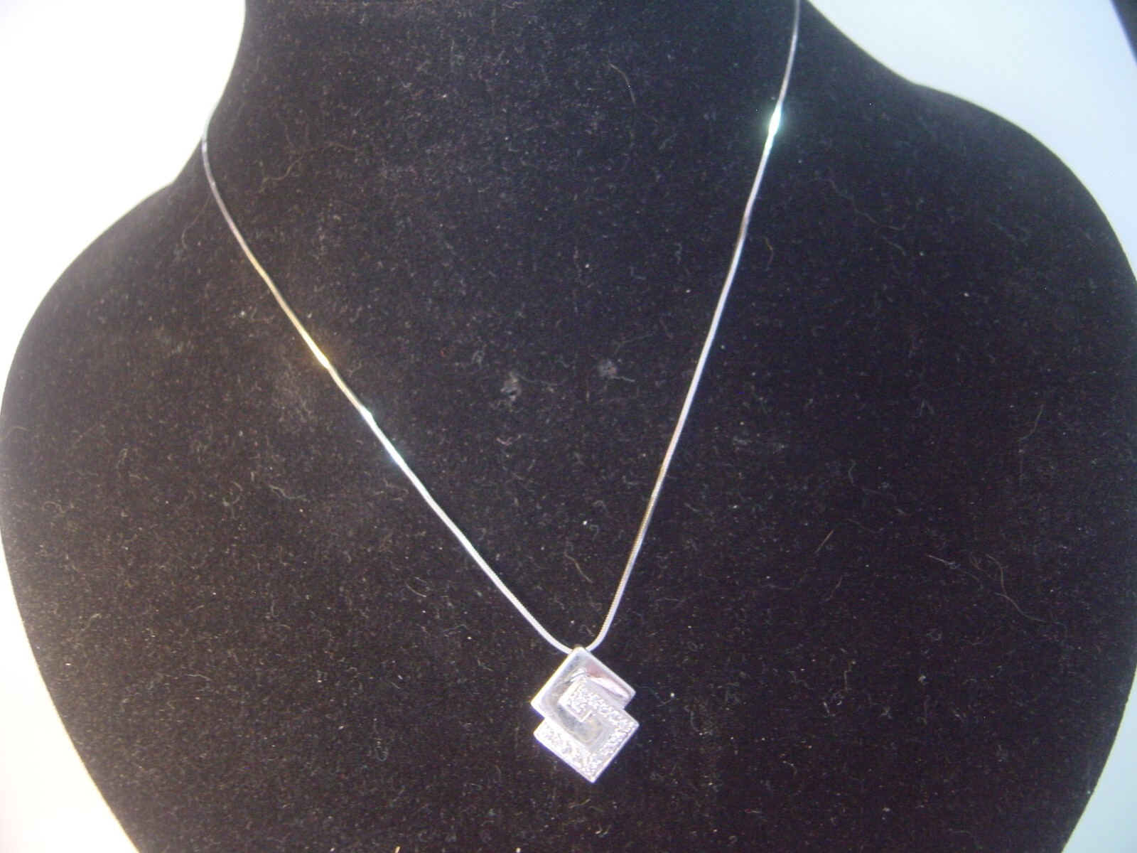 Solid Silver 18" Snake Necklace with Stunning  Sp… - image 11