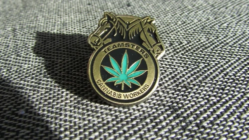 Cannabis Workers Teamsters Union Lapel Pin Marijuana New ORIGINAL - product listing photo
