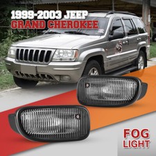Fog Lights For 99-03 Jeep Grand Cherokee Clear Lens Replace Factory Lamp Pair