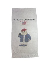 Vintage Ralph Lauren Polo Bear Beach Bath Towel