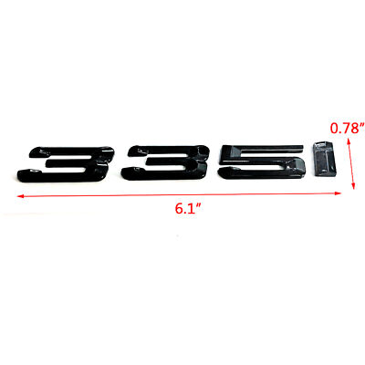 Ontto BMW 3er Emblem "335i" Schwarz - Kofferraumabzeichen Aufkleber