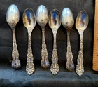 1 IMPERIAL CHRYSANTHEMUM BY  GORHAM STERLING SILVER 1 DEMITASSE SPOON 13 av. eac