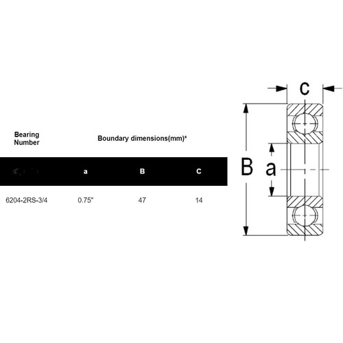 6204-2RS-3/4, 6204LLU12, 204PP12 Cuscinetto A Sfera Radiale - Foto 6