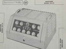 Original Sams Photofact Manual NEWCOMB KX-25 393 