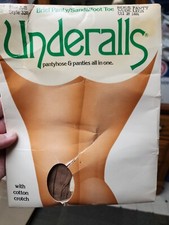 Vintage New Hanes Underalls Pantyhose  Panties ST 320 Nude Legs Size A-B NOS