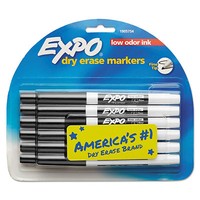Expo Low Odor Dry Erase Marker Fine Point Black Dozen 86001 on sale Expo Low Odor Dry Erase Marker Fine Point Black Dozen 86001 on sale