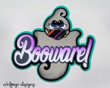 CRAFTECAFE HALLOWEEN TITLE premade paper piecing scrapbook diecut piece page 3D