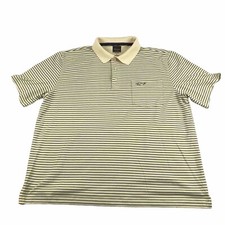 Greg Norman Tasso Elba Play Dry Men's Polo Yellow Striped Size XL
