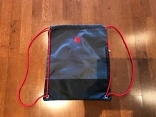 Chik-Fil-A Backpack Book Bag Gray Black New without tags Red Drawal String Zip