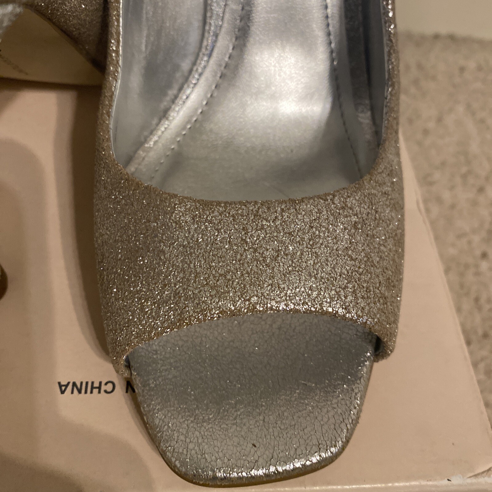 BCBG Generation heels Open Toe /peep kToe Leather… - image 5