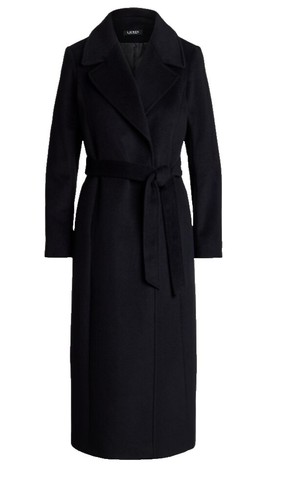 Polo Ralph Lauren Black Watch wool cashmere pea coat BLACK 54 XL