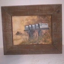 Rustic Farm Cottagecore Barnwood Distressed Frame Picture 10 X 12  
