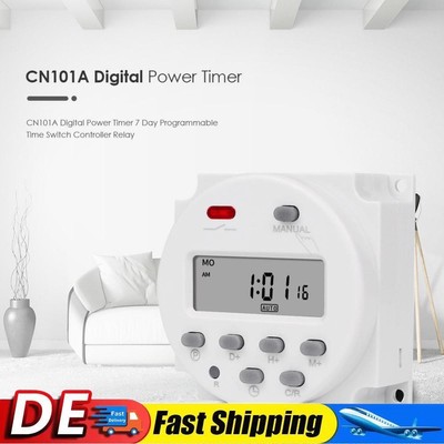 CN101A Weekly Programmable Digital Time Relay Electronic Timer Switch Controller
