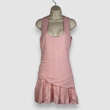 $2675 Versace Women's Pink Ruched Halter Sleeveless A-Line Dress Size 44