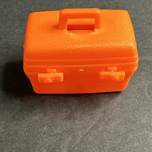 Vintage Barbie Luggage Makeup Case Travel Carry On Suitcase Orange Mattel 1977