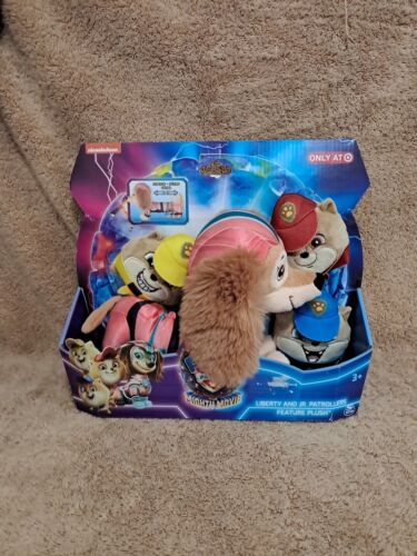 Paw Patrol Mighty Movie LIBERTY Jr Patrollers Plüsch Set - Exklusiv Neu