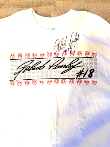 Robert Pressley #18 Dodge MotorSports XL Signed T-Shirt