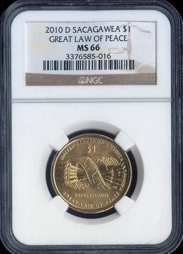2010-D Sacagawea Dollar NGC MS66 Business Quality
