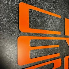 Overlay Grill Plastic Letters 2022 2023 2024 2025 Silverado ORANGE NOT VINYL