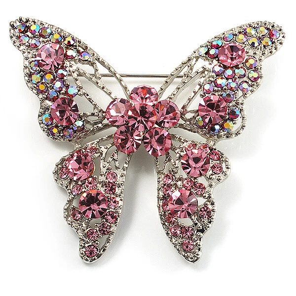 Pink butterfly best sale brooch