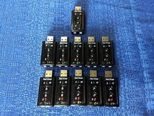 Lot of 11 StarTech Virtual 7.1 USB Stereo Audio External Sound Cards ICUSBAUDIO7