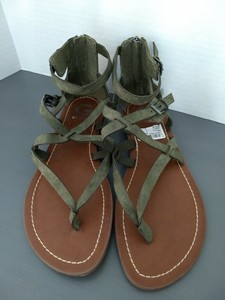 guess olive green sandals