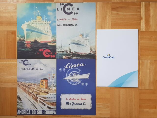 Hf024) Costa-Sonderedition! 4 Nachdrucke von Werbeplakaten aus den 50er Jahren