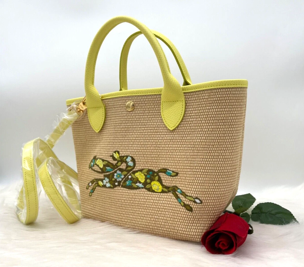 Longchamp straw bag outlet