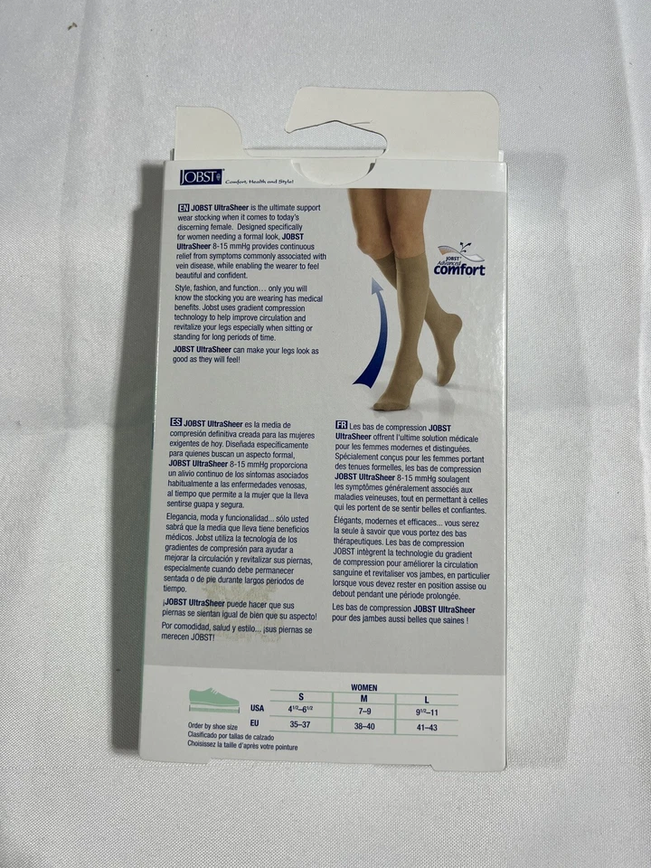 JOBST Women's Ultrasheer Knee High 8-15mmHg Closed Toe 3/pack - Image 2 of 3