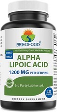 Brieofood Alpha Lipoic Acid 1200mg per Serving 120 Capsules