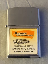 VTG WAR CO Lighter Asner Building Materials Kansas City Truckers