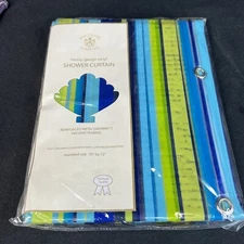 Sultan's Linens Heavy Gauge Vinyl Shower Curtain Striped 70 in × 72 in NEW!