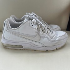 Nike Air Max LTD 3 Leather Triple White Sneakers 687977-111 Mens Size 11 2017
