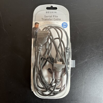 Belkin Serial File Transfer Cable 10ft DB9 Male and DB25 Female A2