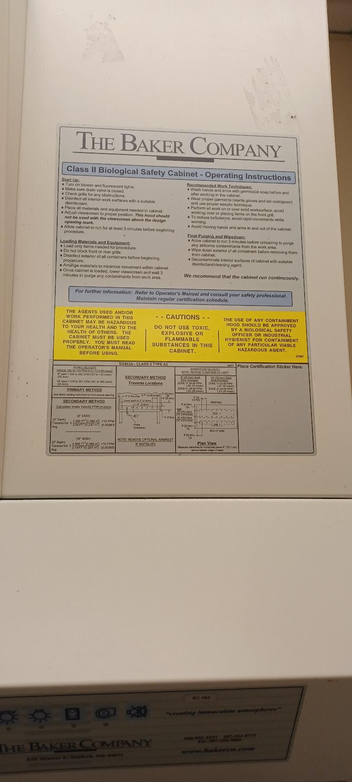 The Baker Company SG 403 SterilGard III Advance Biosafety eBay