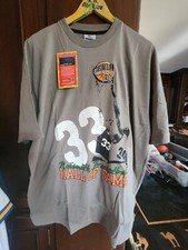 RARE LARRY BIRD NAISMITH BASKETBALL HALL OF FAME SIZE LARGE TEE  HOF PATCH