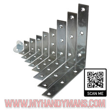319 REINFORCED CORNER BRACKET RIGHT ANGLE BRACE SUPPORT L 19mm - 150mm