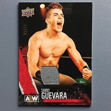 🔹 2021 UPPER DECK AEW #15 SAMMY GUEVARA - MEMORABILIA RED 09/50 WORN RELIC