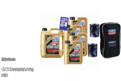 9L Motoröl Liqui Moly Leichtlauf 10W-40 2x MANNOL Motor Flush ADDITIV Tasche