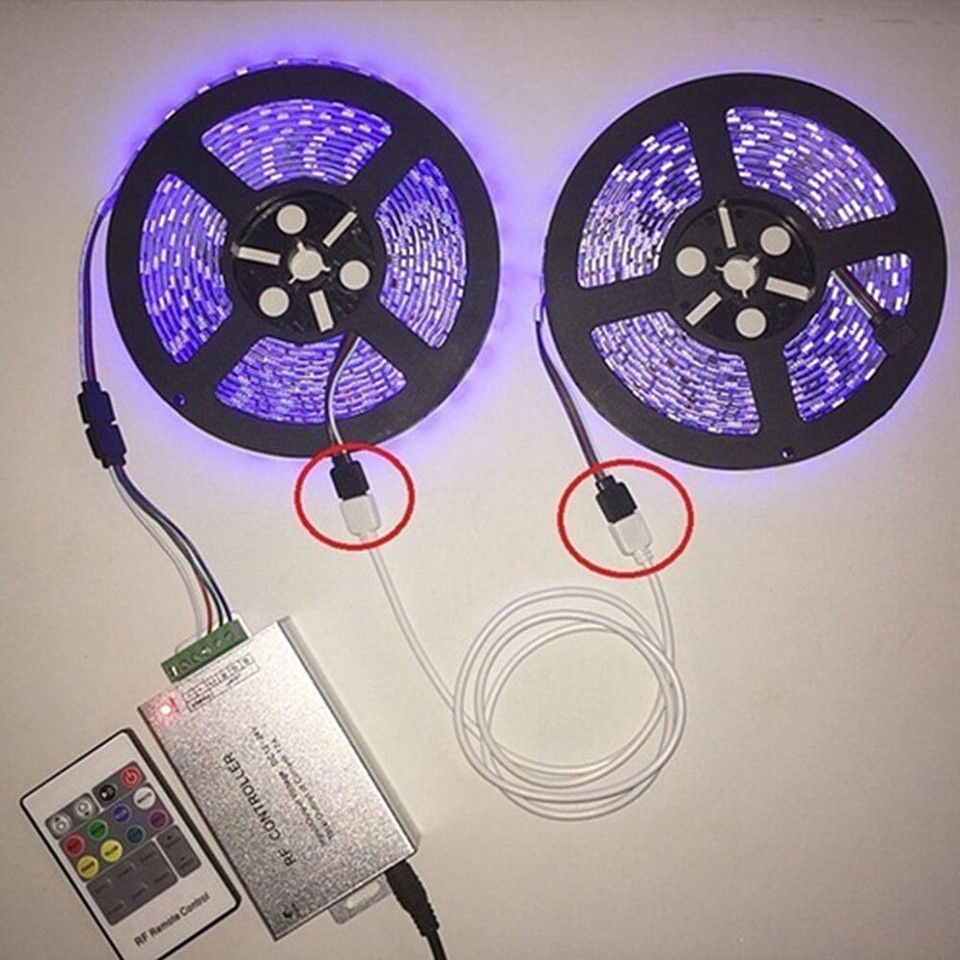 LED Strp Lght Connector Adapter Cable PCB Clp Solderless 3528 5050 5630 RGB | eBay