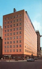 Postcard RI Providence Ultra Modern Howard Building Chrome Vintage PC K4399