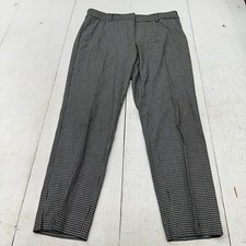 Talbots Black White Check Print Hampshire Ankle Dress Pants Women's Size 10