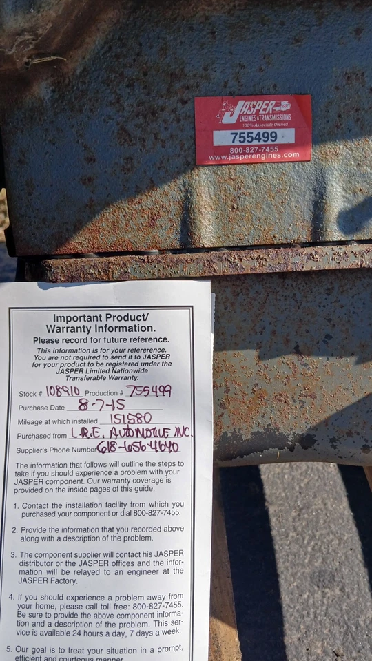 Motor Buick Reatta 3800 88-90 (C) documentado reconstruido por reconstructores de motor Jasper Foto 2 de 4