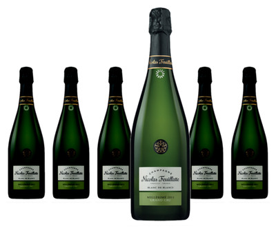 6 x Nicolas Feuillatte Grand Cru Blanc de Blancs Brut Millésimé Champagne   2015
