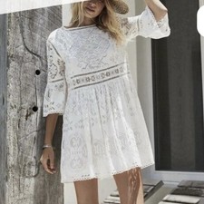 Spell and the gypsy Clover Lace  palm mini shift dress  Size XS  BNWT